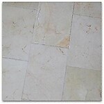 Crema Marfil Brushed & Chiseled Marble Tile 16