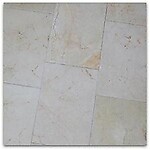 Crema Marfil Brushed & Chiseled Marble Tile 16