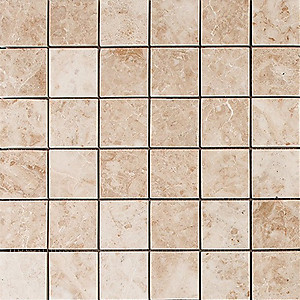 Cappuccino Polished Marble Mosaic Tile - 2