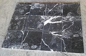 Nero Marquina Polished Black Marble Tile 12