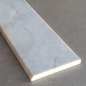 Statuario Venatino Polished Marble Tile Bullnose Baseboard Border - 4