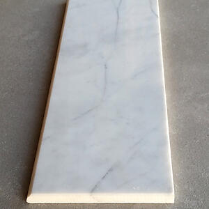 Statuario Venatino Polished Marble Tile Bullnose Baseboard Border - 4