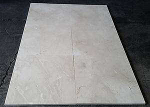 Crema Marfil Brushed Marble Tile 24