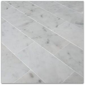 Bianco Carrara Polished Subway Marble Tile - 3