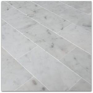 Bianco Carrara Polished Subway Marble Tile - 3