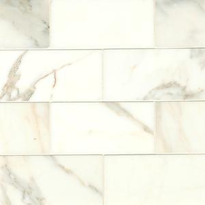 Calacatta Oro Honed Marble Subway Tile - 3 x 6 x 3/8