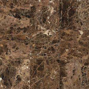 Emperador Dark Polished Marble Tile 12 x 12 x 3/8