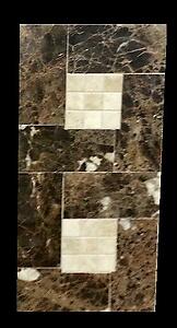 Emperador Dark Polished Marble Mosaic Tile - 3