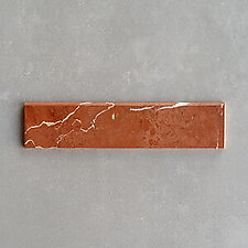 Rojo Alicante Polished Marble Tile Bullnose Baseboard Border - 3 x 12 x 3/8