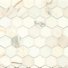 Calacatta Oro Polished Marble Hexagon Mosaic Tile - (50 SQ. FT. Lot)