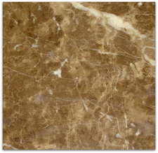 Emperador Light Polished Marble Tile - 12 x 12 x 3/8