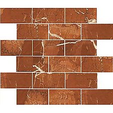 Rojo Alicante Polished Marble Subway Tile - 2 x 4 x 3/8